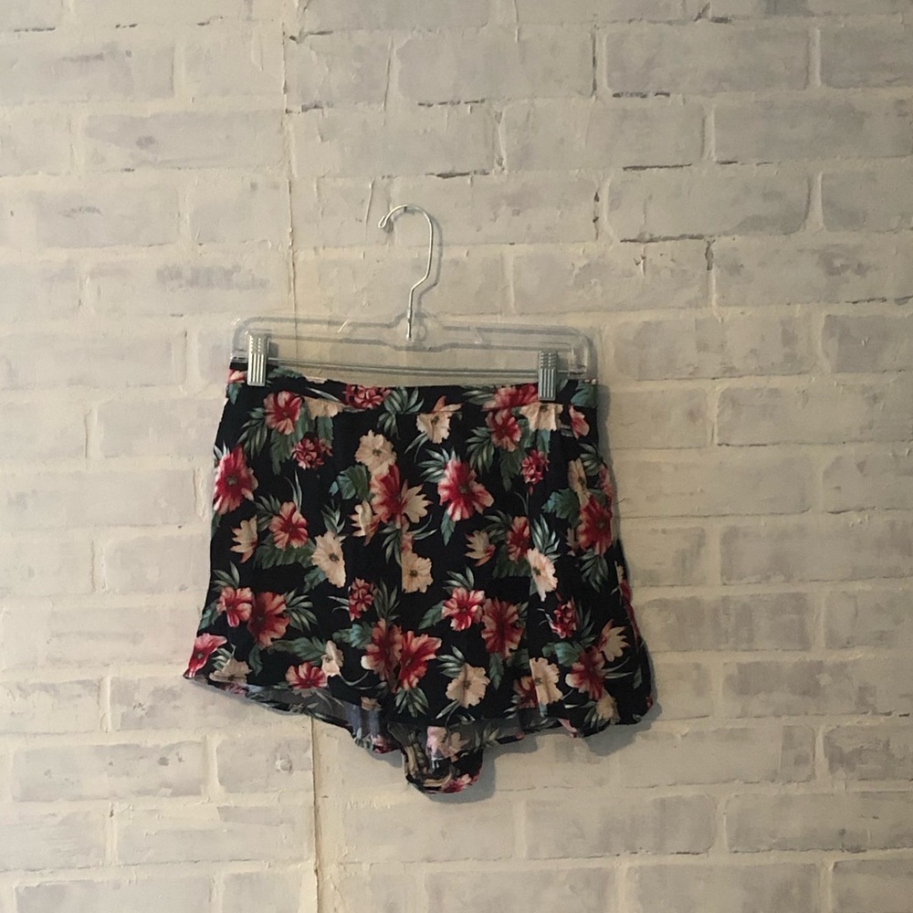 Soft High Waisted Floral Shorts
